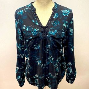 Rock & Republic flowered blouse size M